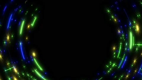 Digital screen with neon led lines and space HUD elements Stock Footage 237583550