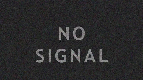 Digital screen with no signal messages in various colors and formats during.. Video stock 343415259