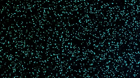 Digital screen pixels animated background blue and black pixelated backdrop Vidéo 296750207