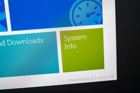 Digital screen with Support Assist software hardware Stock Photos