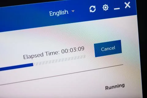 Digital screen with Support Assist software hardware Stock Photos