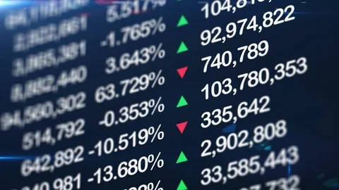 Digital screen with updating stats. Stock Footage 123997968