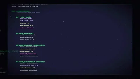Digital Scrolling Computer Code on Dark Background for Software Development and Stock Footage 336773987