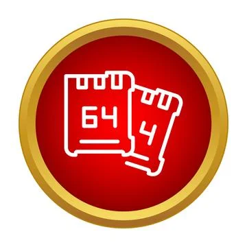 Digital sd memory cards storing data icon Ilustración de archivo