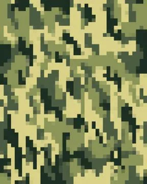 Digital seamless camouflage pattern Stock Illustration