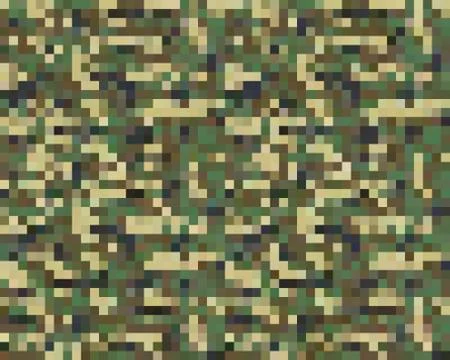 Digital seamless camouflage pattern Stock Illustration