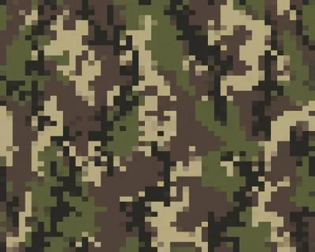 Digital seamless camouflage pattern Stock Illustration