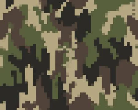 Digital seamless camouflage pattern Stock Illustration