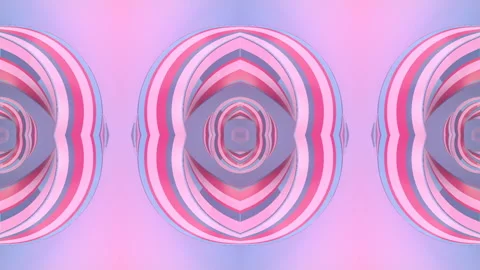 Digital seamless loop animation pattern of twisted shapes. 3d rendering HD Stock Footage 210375885