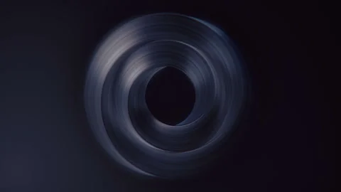 Digital seamless loop animation of twisted dark shape. 3d rendering HD Stock Footage 235339325