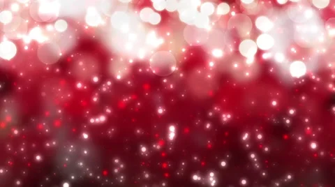 Digital seamless loop christmas red background with white bokeh snow Video stock 49226780