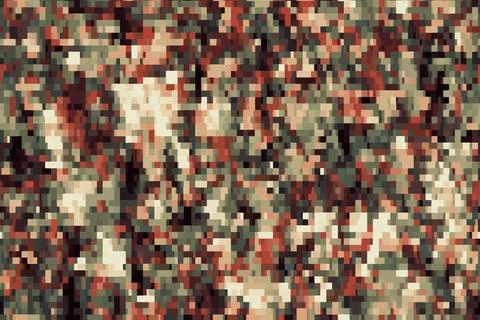 Digital seamless pixel camouflage pattern texture background Stock Illustration