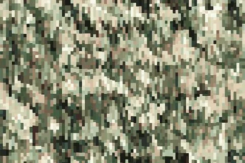 Digital seamless pixel camouflage pattern texture background Stock Illustration
