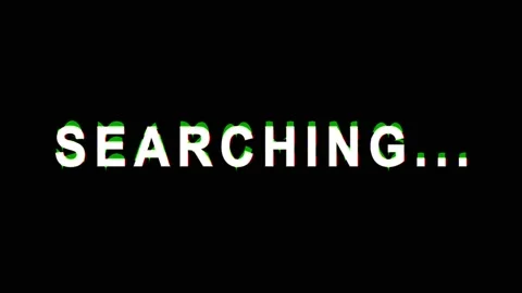 Digital search bar loading animation with glitch effect over black background Stock Footage 344295967