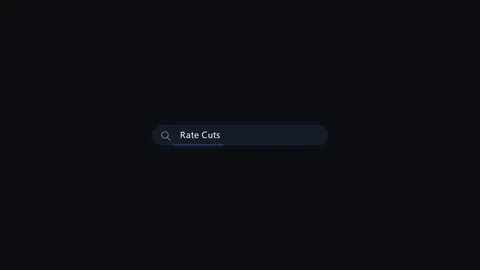 Digital search bar typing rate cuts query for financial news and economic a.. Stock Footage 337552694