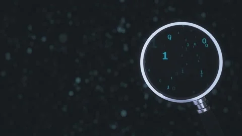 Digital Search With Magnify Over Internet Stock Footage 145220767