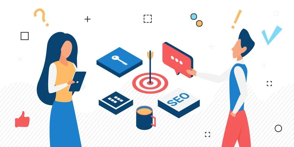 Digital search optimization engine achievements 스톡 일러스트