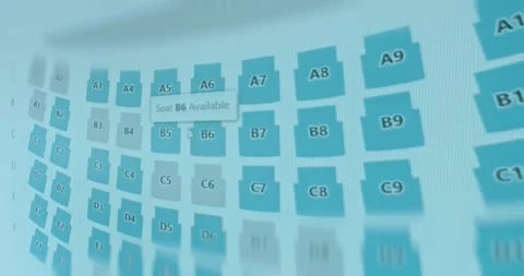 Digital seating chart for a reservation system Stock Footage 321757976
