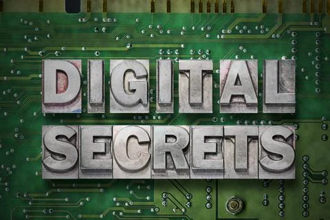 Digital secrets-pc green Stock Photos