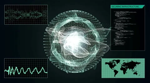 Digital secure interface program Stock Footage 63125888