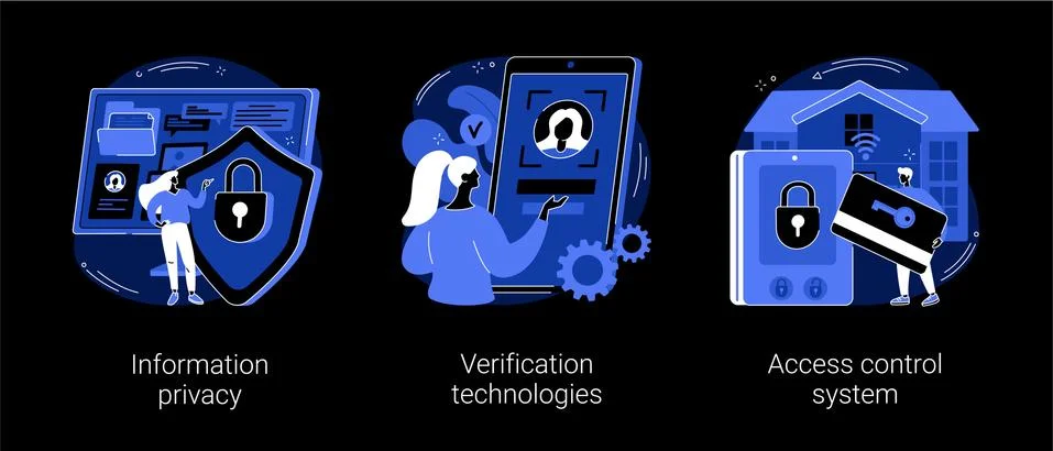 Digital security abstract concept vector illustrations. 스톡 일러스트