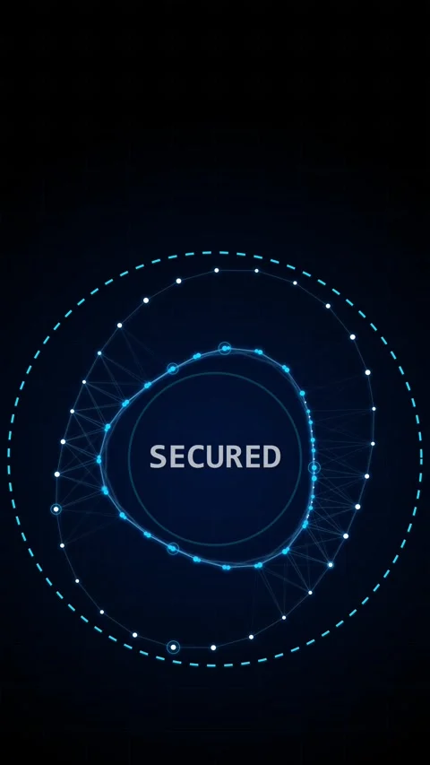 Digital Security Access Granted: Abstract Futuristic Data Encryption Backgr.. Stock Footage 344933469