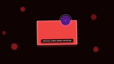Digital Security Alert: Critical Cyber Threat Detected UI Animation Vídeo Stock 347628825
