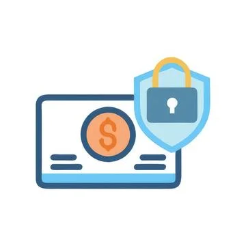 Digital security and privacy icon with shield and lock Illustrazione stock