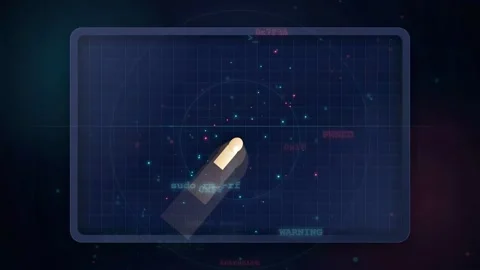 Digital Security Breach Animation with Warning Alerts and Data Code on Stock-Footage 341824029