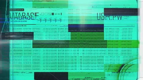 Digital security breach in progress, hacker stealing data through cyberattack Stock Footage 348163970
