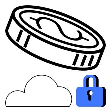 Digital Security in Cloud Computing with Money Protection and Secure Access 스톡 일러스트