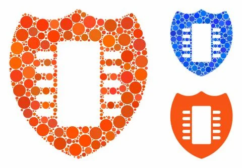 Digital security Composition Icon of Round Dots Illustrazione stock