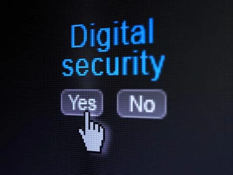 Digital Security on computer screen 스톡 일러스트
