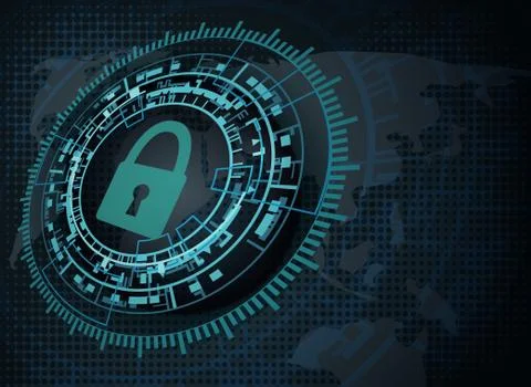 Digital security concept. Illustrazione stock