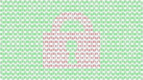 Digital Security Concept with Lock and Binary Code Stock Illustration