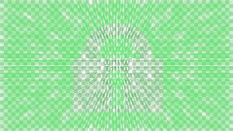 Digital Security Concept with Lock and Binary Code Background 스톡 일러스트