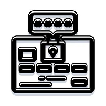 Digital security concept with protected password login Stock Illustration