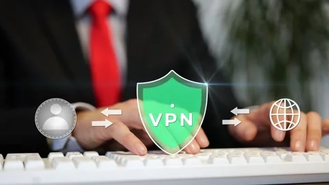 Digital Security Concept VPN Virtual Private Network Shield 스톡 동영상 331188721