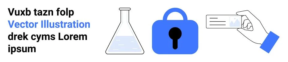 Digital Security Concepts Including Science and Identification Elements Stock Illustration