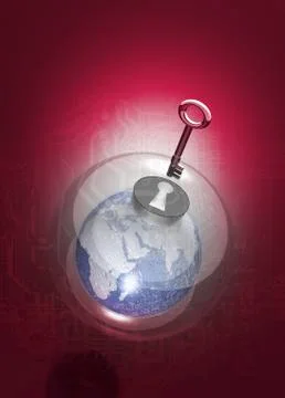 Digital security, conceptual artwork Stock Illustration