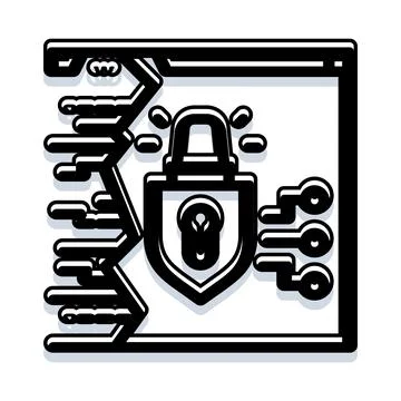 Digital security cyber incident prevention data privacy イラスト素材