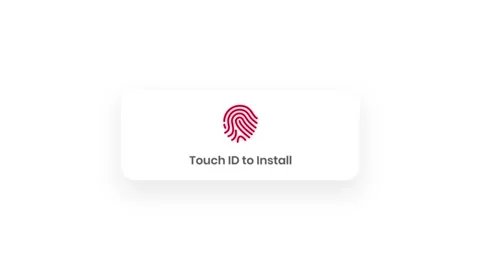 Digital Security Fingerprint ID Authentication Concept Graphic Stock Footage 341922476