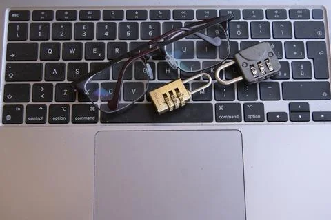 Digital security focus Stock Photos