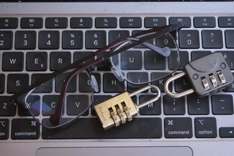 Digital security focus Stock Photos