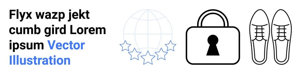 Digital security, global standards, personal identity, product authentication Illustrazione stock