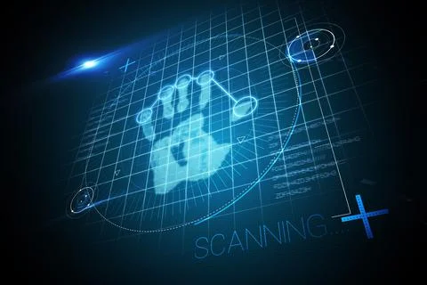 Digital security hand scan Ilustração Stock