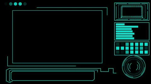 Digital Security HUD futuristic background. Technology Hud Security Camera .. Illustrazione stock