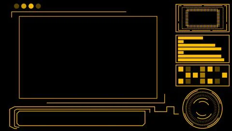 Digital Security HUD futuristic background. Technology Hud Security Camera .. Stock Illustration