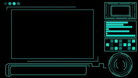 Digital Security HUD futuristic background. Technology Hud Security Camera .. Stock Illustration