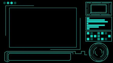 Digital Security HUD futuristic background. Technology Hud Security Camera .. Stock Illustration